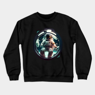 Astronaut Looking In Crewneck Sweatshirt